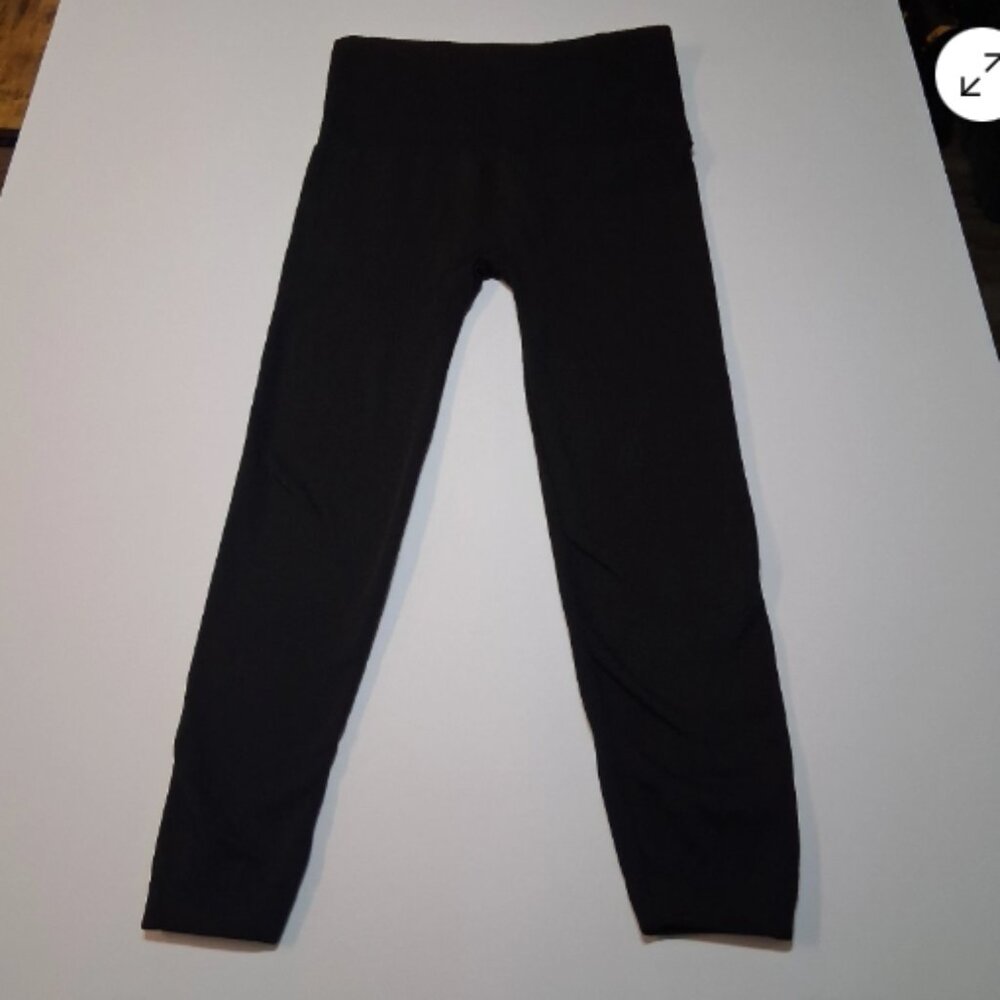 Spark Black Leggings 1X-2X Thick Waistband Ankle Length RN144700 Slimming C28‎
